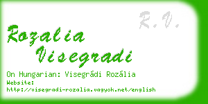 rozalia visegradi business card